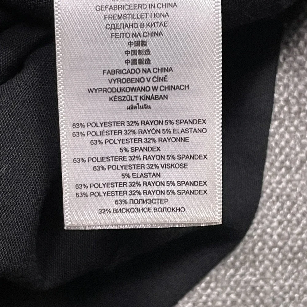 Michael Kors Utility Dress Womens XL Black Stretch Roll Tab Sleeve Half Zip